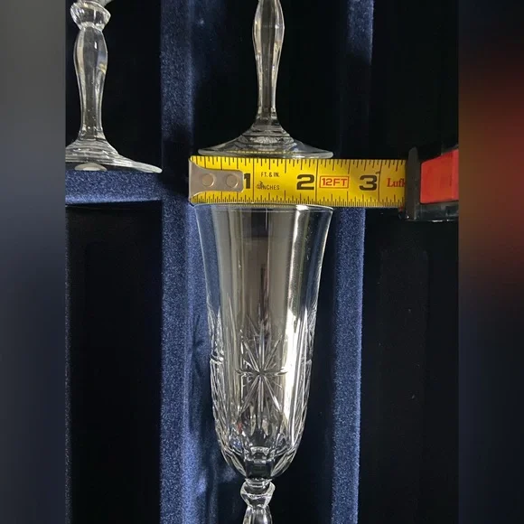 Vintage 1981 Cristal d'Arques Champagne Flutes. Set of 6 in box never used - Picture 4 of 8